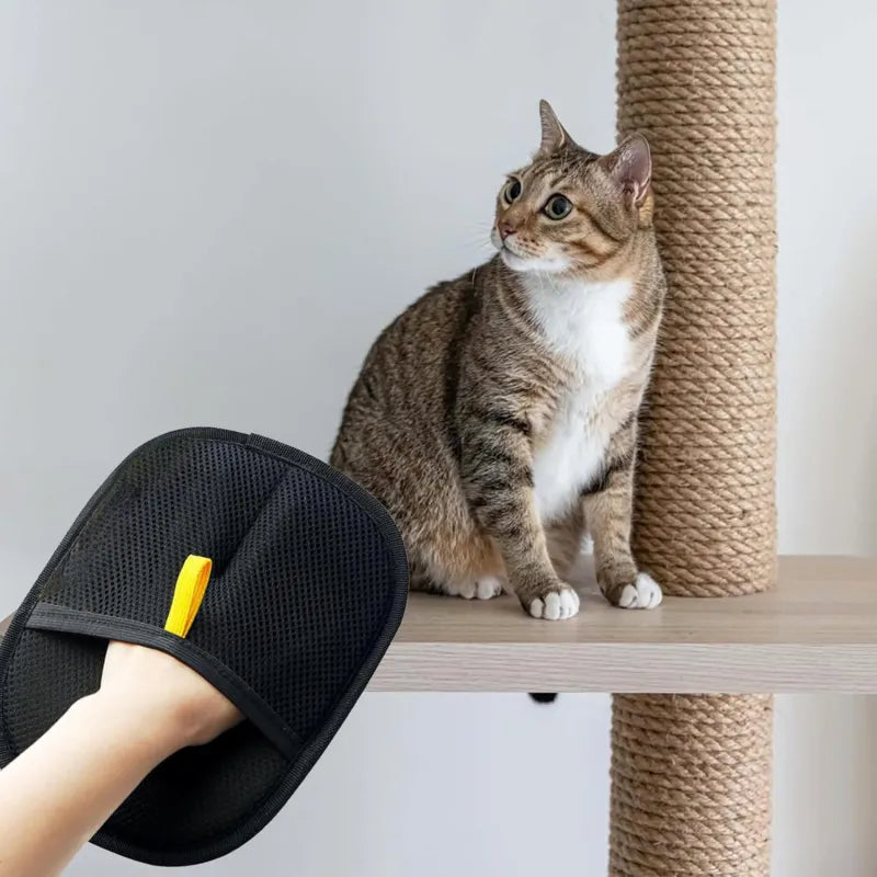 Pet Electrostatic Hair Removal Gloves Two-way Bristle Remover Hair Removal Brush Sticky Hair Artifact Cat Hair Gloves Cat Hair Removal Comb