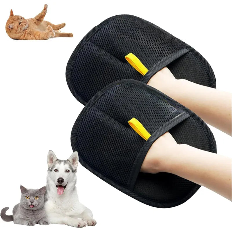 Pet Electrostatic Hair Removal Gloves Two-way Bristle Remover Hair Removal Brush Sticky Hair Artifact Cat Hair Gloves Cat Hair Removal Comb